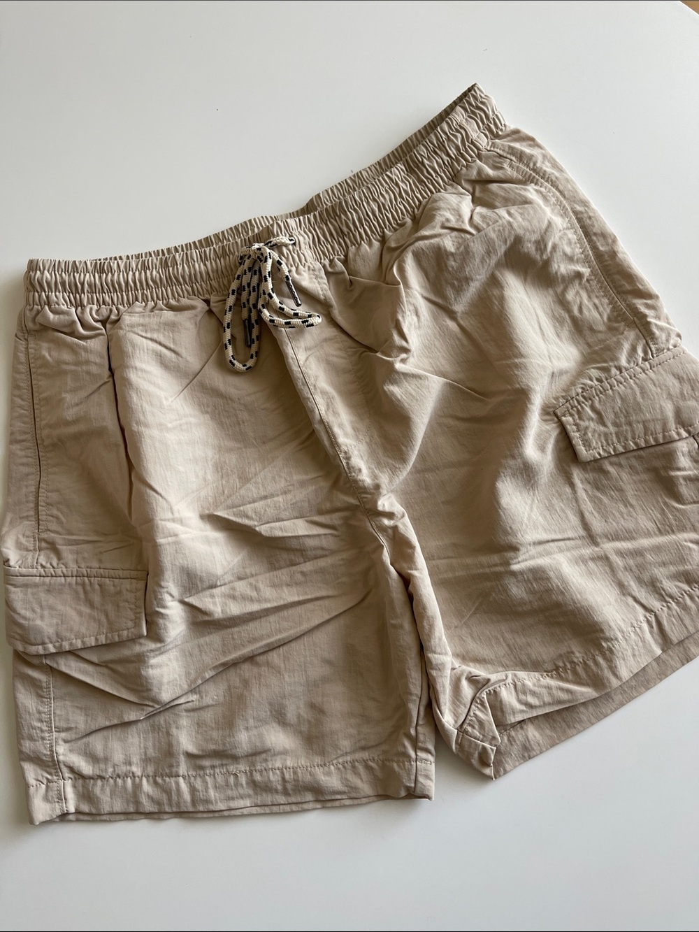 Original Use Men's Tan Cargo Drawstring Shorts